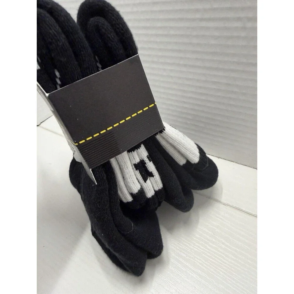 Dr. Martens 3 Pack Athletic Crew Socks Black White Logo S/M US 3-8 NWT